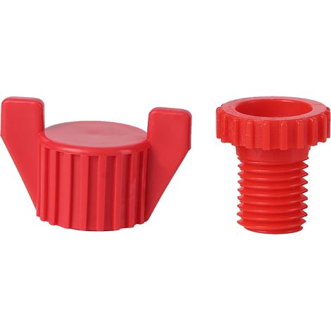 Kit de 20 vis et écrous en plastique rouge pour la fixation de fenêtres de ventilation et d'accessoires agricoles (1/5)