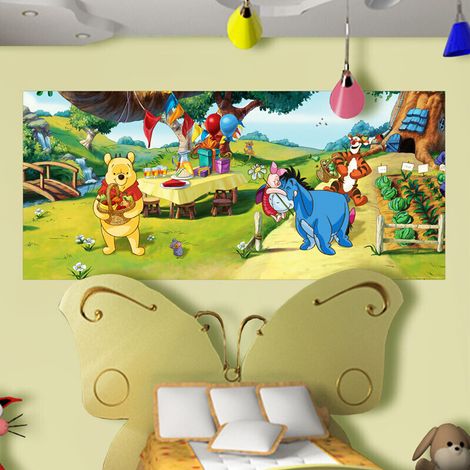 Poster géant Winnie l'Ourson Anniversaire Disney intisse 202X90 CM (1/4)