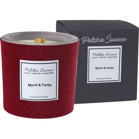 VELA DE PIEL INTENSA BORGOÑA MIRRA TONKA NEGRA