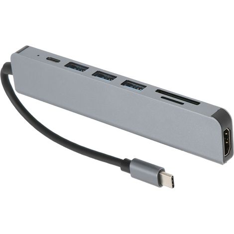 Hub USB C 7 en 1 avec Ports HDMI 4K, Ethernet et Charge Rapide PD 100W pour MacBook et PC (1/5)