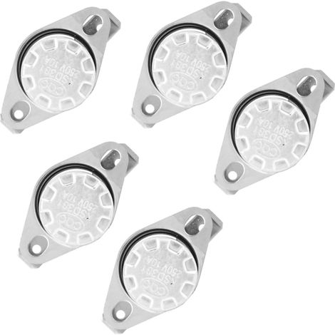 Lot de 5 interrupteurs KSD301, thermostats thermiques 250 V 10 A NO40 °C (1/5)