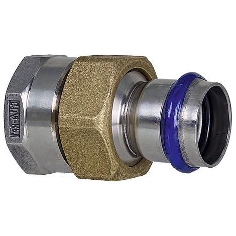Raccord a sertir inox contuor V raccord passage intégral femelle joint plat, 35mm x DN32 (1 1/4) (1/3)