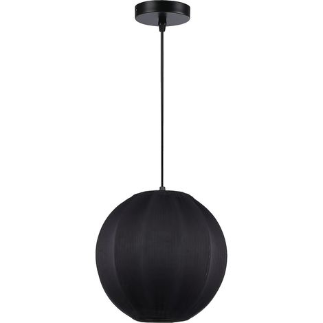 Lampada sospensione minimal nera sfera Ø25 E27 Milagro (1/5)