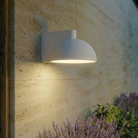 [NEUWERTIG] B-Ware Lucande Außenwandleuchte Velira LED Gartenlampe Lampe hellgrau IP54 3000K (1/2)