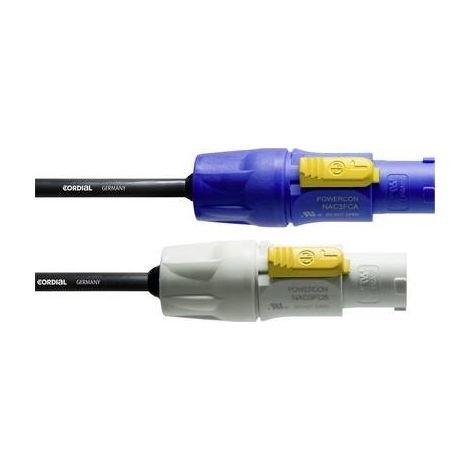 Cordial CFCA 1,5 FCB Alimentazione Cavo [1x Spina PowerCon - 1x Spina PowerCon] 1.50 m Blu, Bianco (1/2)