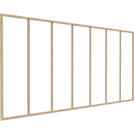 Verrière atelier en aluminium thermolaqué naturel clair 210 x 105 cm (L x H) – BAYVIEW