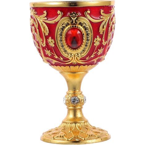 Verre à liqueur de style européen, verre à vin, verre à whisky vintage, petit verre à liqueur-7.00X4.30X4.30CM-Red (1/4)