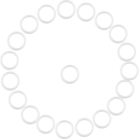 Attache-tétine bébé avec anneau en O, sûre et durable, en silicone de qualité alimentaire, diamètre intérieur blanc 2,5 cm. (1/5)