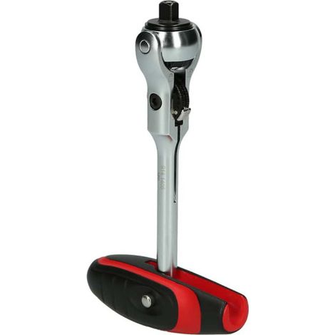 Carraca de cabeza giratoria KS TOOLS Modifix - Mango en T - 1/4 pulgada - 914.1405-E