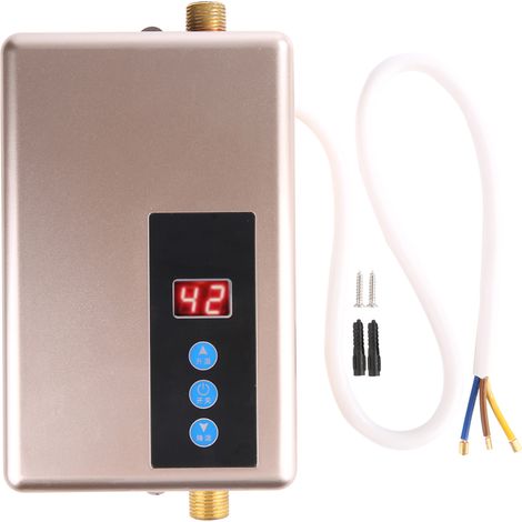 Eosnow 220 V 5,5 kW Mini Instant elektrischer Warmwasserbereiter Tankless Dusche Heißes System Küche Golden