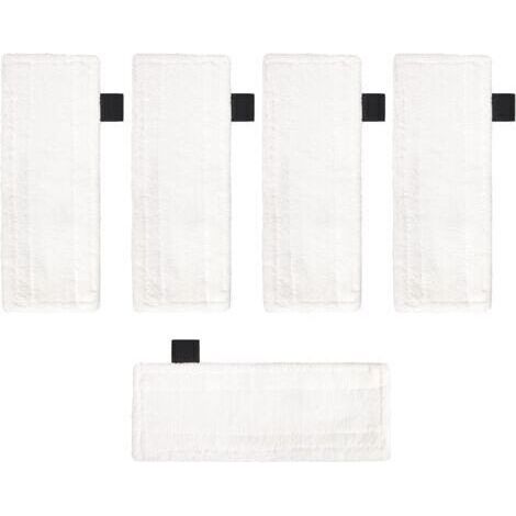 Lot de 5 tampons en microfibre pour sol compatibles avec les nettoyeurs vapeur Karcher EasyFix SC2 SC3 SC4, tampons de rechange pour balai vapeur, accessoires de nettoyage