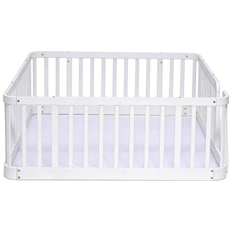 Recinto modulare per bebè, bianco, 140 × 200 cm, barriera di sicurezza versatile per casa e animali domestici, spaziatura sicura tra le sbarre (7 cm), bordi arrotondati, pavimento antischiacciamento