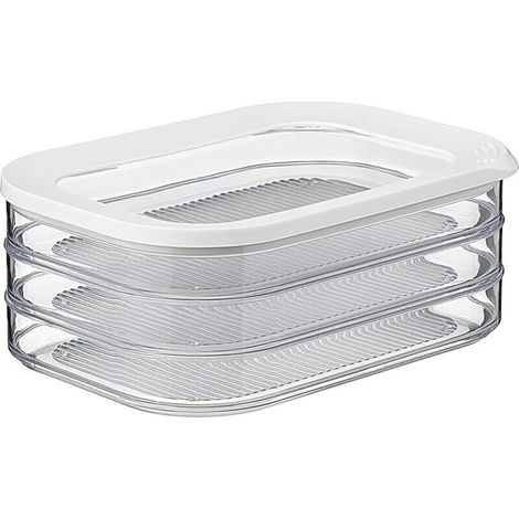 Boîte à charcuterie 3 étages – Blanc – boîte de rangement frigo pour charcuterie - trois boîtes de conservation séparées – passe au lave-vaisselle (1/5)