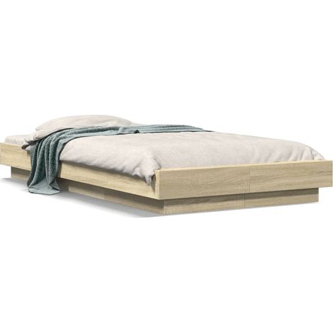 Cadre de lit chêne sonoma 75x190 bois d'ingénierie (1/5)