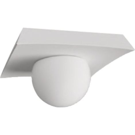 Plafoniera gesso lampadari bartalini arefs 1 gx53 led vetro verniciabile