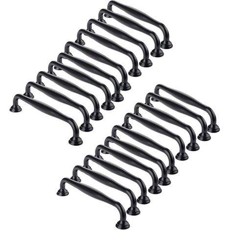 20pcs Door Handle 128mm Center Distance Black Stick Kitchen Cabinet Drawer Bedroom Pull MUMU (1/4)