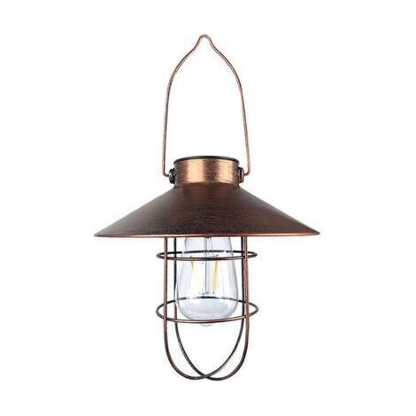 Métal Lanterne Solaire Jardin Étanche Cadre en Fer Suspendu Lanterne LED pour extérieur Terrasse Véranda Chemin Décor (1/5)
