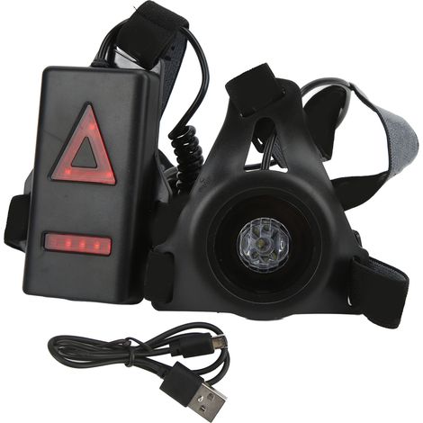 Wiederaufladbare LED-Brustlampe per USB für Laufen, Wandern und Camping bei Nacht – wasserdicht (1/5)