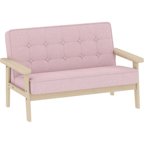 Sofa infantil con aspecto de terciopelo y estructura de madera de 3 a 15 anos color rosa 211774209 211774209 211774209 (1/5)