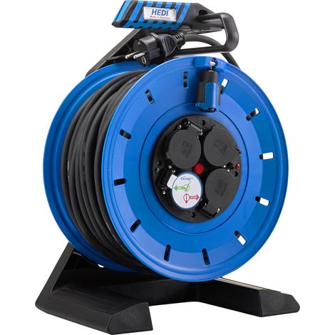 Carrete de cable Gen 7 Champion 50m H07RN-F 3x1,5mm² 290mm 4 tomas con protección.