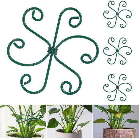 4pcs Supports pour Monstera, Verts Fer Support de Tige Plante pour Une Croissance Optimale Intérieur et Extérieur (1/5)
