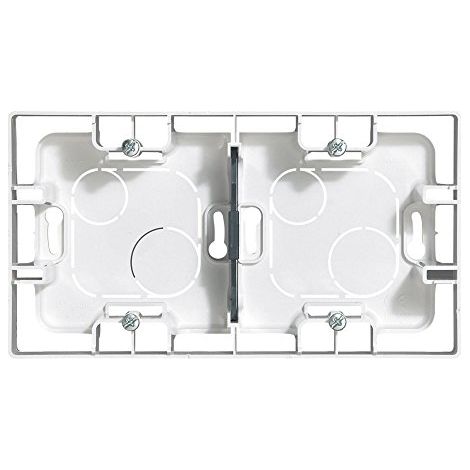 Legrand 664799 Aufputz-Rahmen für 2 Steckdosen, weiß, NILOE (1/3)