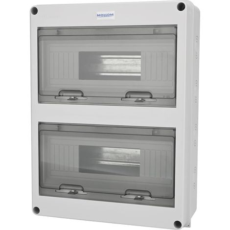24 voies Boîtier protection et distribution pour disjoncteurs MCB Rail DIN, étanche IP65, usage intérieur et extérieur (1/5)