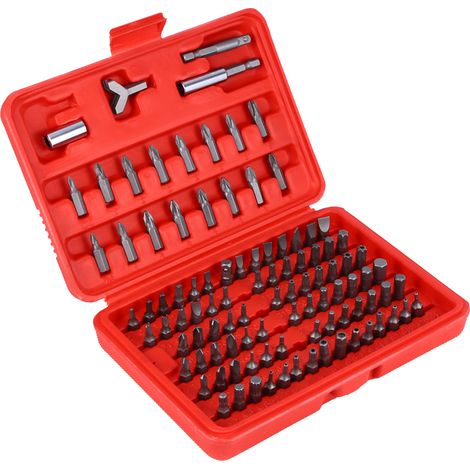 Jeu de 100 embouts de tournevis assortis, outils à main, forets avec boîte de rangement (1/5)