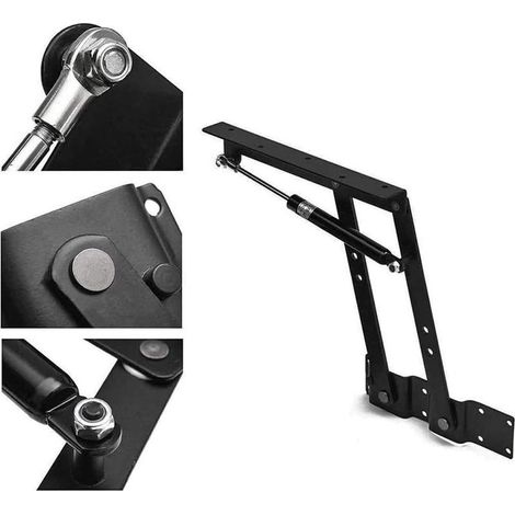 Charnière à ressort pour table basse (1 paire, 50 kg/100 lb), cadre de montage pliable pour table basse, résistant à la corrosion, durable et robuste pour accessoires de meubles de table basse.