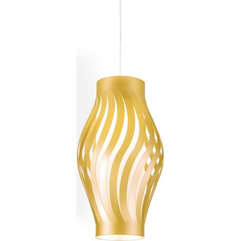 Sospensione Moderna Helios Polilux ® New Gold 1 Luce E27 H40Cm (1/2)