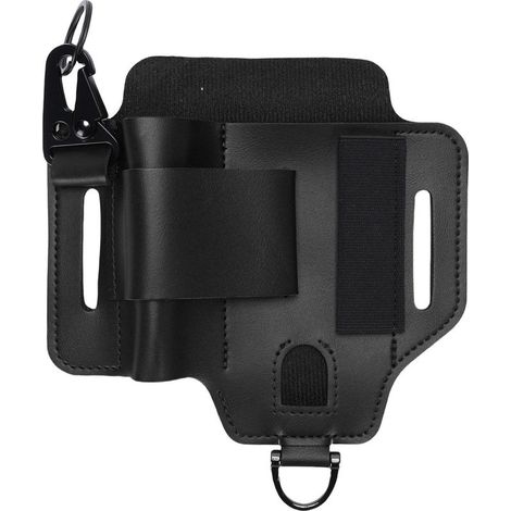 Etui Leather Multitool Sheath Multifunctional Portable Leather Tool Pouch Organizer for Camping Outdoor Activities Black Leather Tool Pouch Organizer PU Leather Belt Hole Design Camping Hiking Outdoor (1/4)