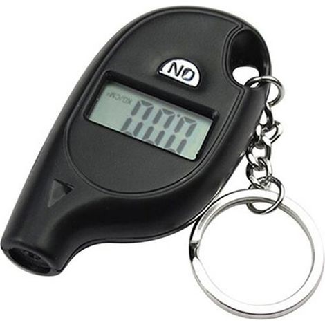 Dripex Manomètre numérique de pression des pneus pour mini voiture, format de poche, VT708, avec porte-clés (1/5)