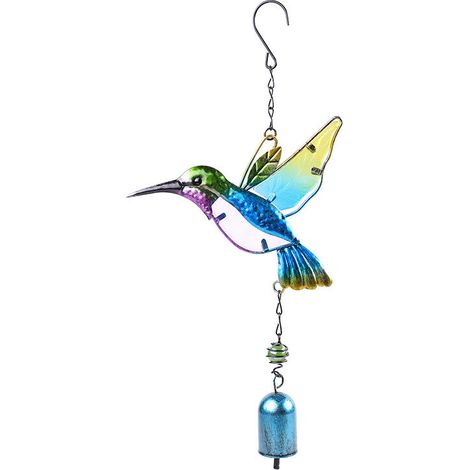 Coloré Vent Coloré Glock Scelling Bells Bells Clochettes pour intérieur et extérieur décor pour votre terrasse et votre jardin (bleu (1/5)