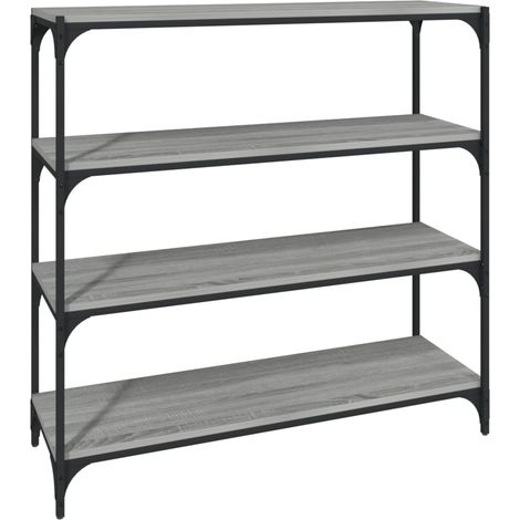 Maison Exclusive - Libreria grigio sonoma 100x33x100cm Legno Multistrato e Acciaio