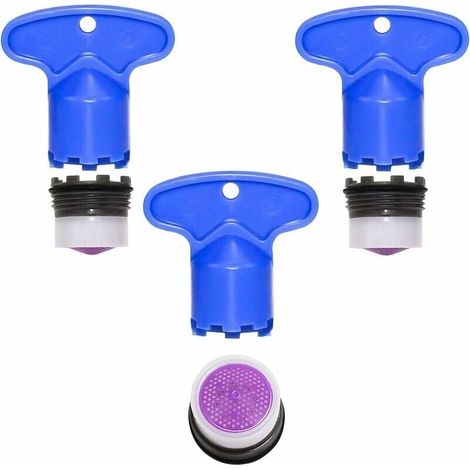 Aeratore per rubinetto M16 3 pezzi Inserto ugello universale per rubinetto da cucina Risparmio idrico per rubinetto con 3 pezzi Chiave di rimozione Chiave aeratore di ricambio (M16) thsinde (1/4)