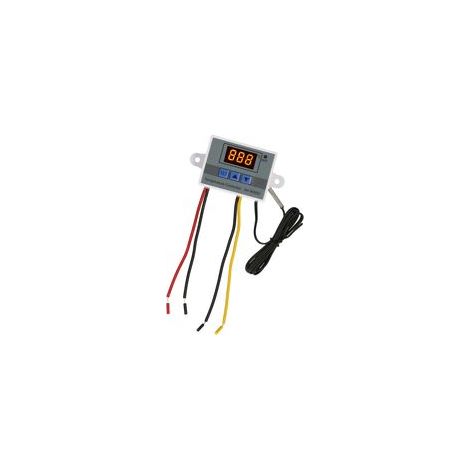 Controlador electrónico de temperatura con pantalla LED, sonda NTC impermeable de -50 a 110 °C, 24 V / 240 W para refrigerador