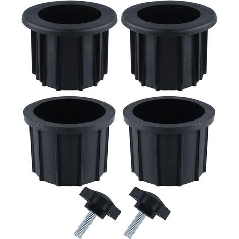 Ensemble de 8 adaptateurs pour pieds de parasol de 32, 38 et 48 mm, pièces détachées pour parasols, vis de fixation pour poignées de terrasse (1/5)