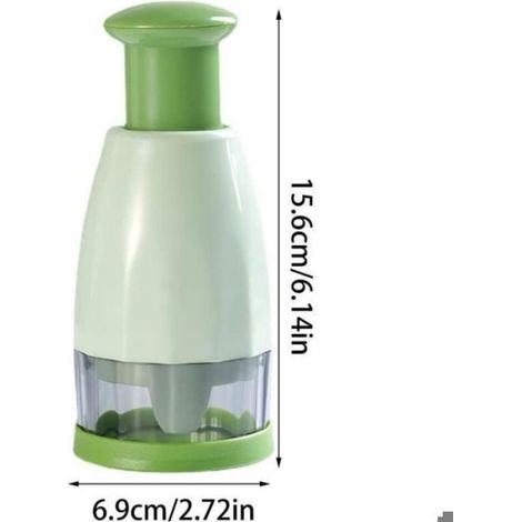 Hachoir Portable - ABS Alimentaire - Pour Oignons Ail Gingembre Herbes - Manuel Sans Batterie - 1 Pièce (1/4)