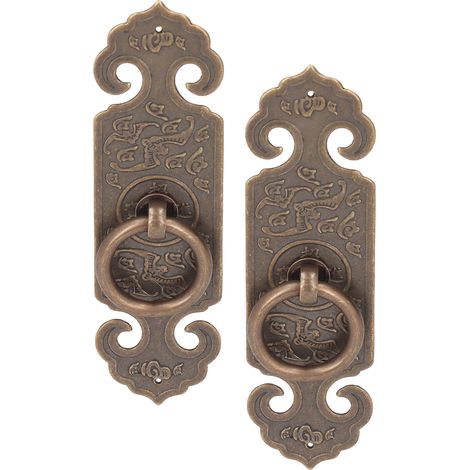 Poignées en bronze antique au design rétro, poignées en laiton inoxydable de grande qualité pour portes de tiroirs et d'armoires (1/5)
