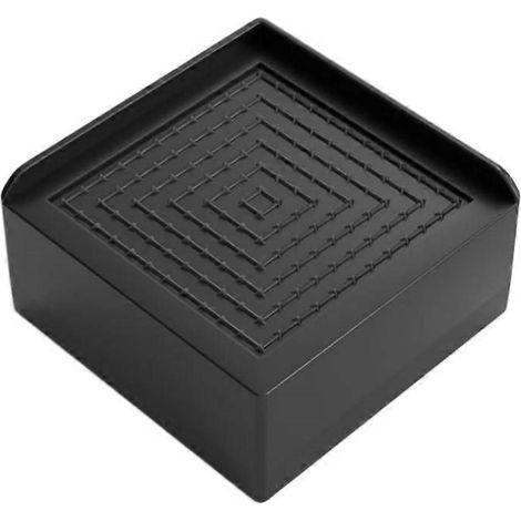 Patins antidérapants en silicone noir en forme de L pour pieds de meubles, 7,8 x 7,8 x 4 cm, pour meubles, armoires et lits (paquet de 4) ( ) (1/2)