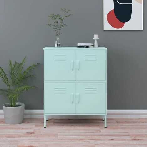 Armoire de Rangement en Acier Vert Menthe 80x35x101,5 cm (1/5)