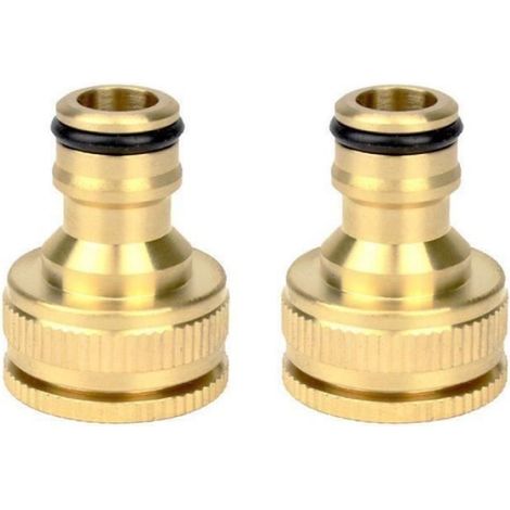 Raccord Tuyau Arrosage - Laiton Sans Plomb - Pour Robinet Jardin Extérieur Intérieur - 1 2 Pouces À 3 4 Pouces - Lot De 6 (1/4)