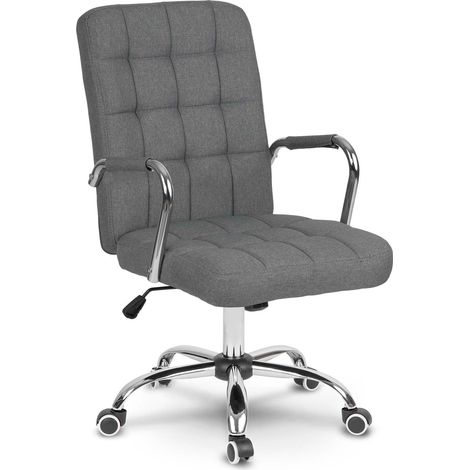 Chaise de bureau ergonomique benton en tissu gris (1/5)