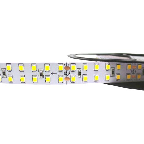 Striscia led 5m smd2835 24v DC 150w 1200led ip20 S12-2835-24VLuce Fredda 6400k (1/2)
