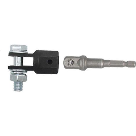 Adaptateur de cric à ciseaux avec clé à chocs à rotule, adaptateur 1/2 pouce (1 adaptateur de cric + 1 mandrin de perceuse) ( ) (1/5)