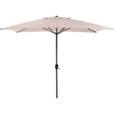 Parasol droit 3m avec mât central – Toile polyester 160g/m² – Poteau 48mm – Treuil pour ouverture et fermeture – Pare-vent inclus – Domus