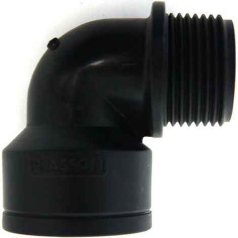 Coude d'irrigation PP 90° 1 MF – Raccord pour arrosage enterré – Filetage plomberie – Pour pompe JGP 8004 – Cis Products (1/2)