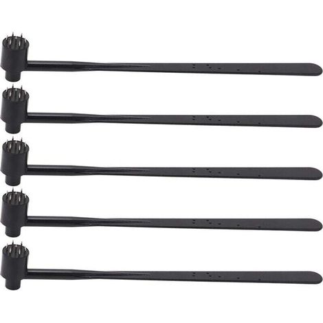 5pcs Plum Blossom Hammer Hammer Single Ext Black Abs Gandage en acier inoxydable pour l'industrie (1/4)