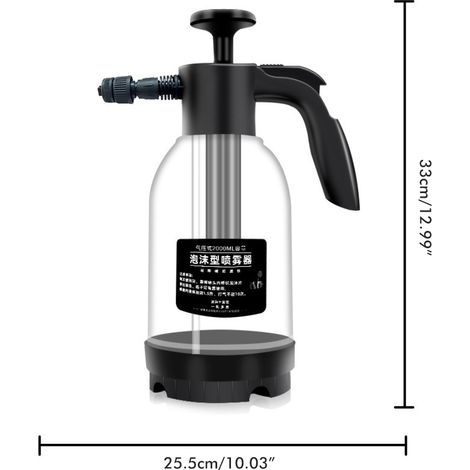 Pulvérisateur de mousse pour lavage de voiture 2L, canon à mousse, tuyau d'arrosage, nettoyant mousse pour voiture (1/5)