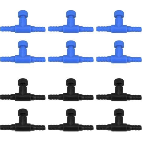 Valve d'air pour aquarium, pompe à air, vanne de régulation du débit d'air, vanne de régulation du débit d'air, connecteur de tuyau en ligne de type T pour aquarium, 12 pièces (1/5)